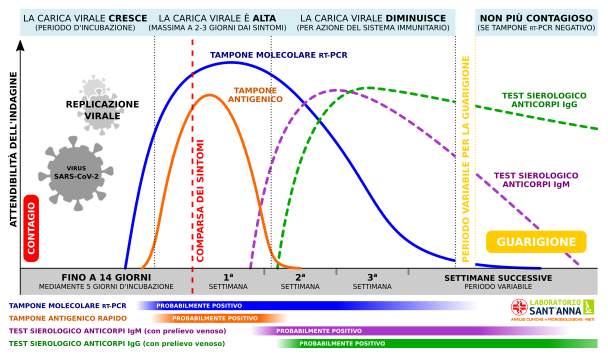 Laboratorio Sant'Anna: decorso dell'infezione da SARS-CoV-2
